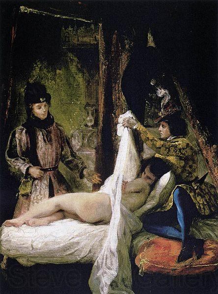 Eugene Delacroix Showing his Mistress France oil painting art